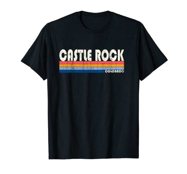 Vintage 70s 80s Style Castle Rock, Colorado Unisex T-Shirt