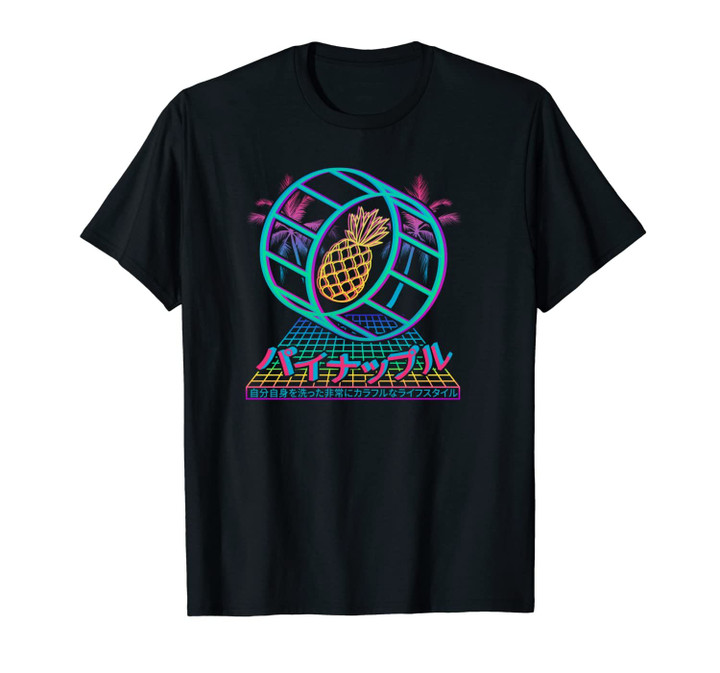 1980s Vaporwave Synthwave Retrowave Pineapple & Palmtrees Unisex T-Shirt