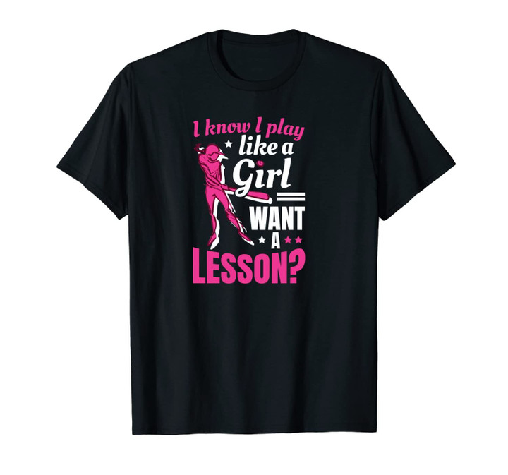 Play Like A Girl Softball Baseball Girls Unisex T-Shirt