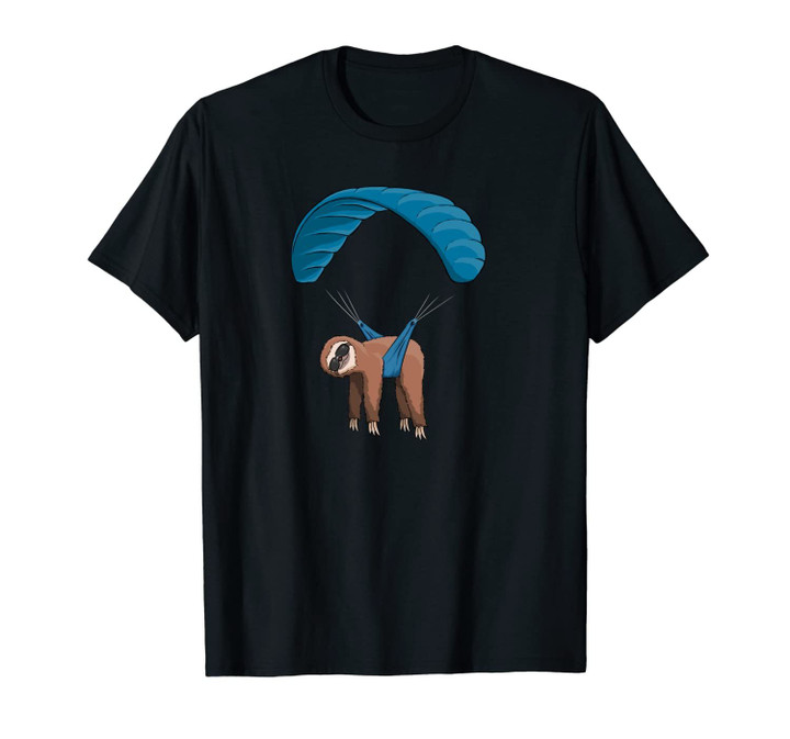 Paragliding Flying Sloth Sunglasses Skydiver Paraglider Unisex T-Shirt
