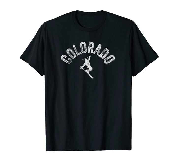 Ski Colorado Cool Skking CO Winter Sports Skier Pro Skiier Unisex T-Shirt