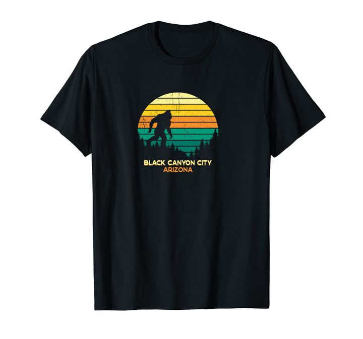 Retro Black Canyon City, Arizona Bigfoot Souvenir Unisex T-Shirt