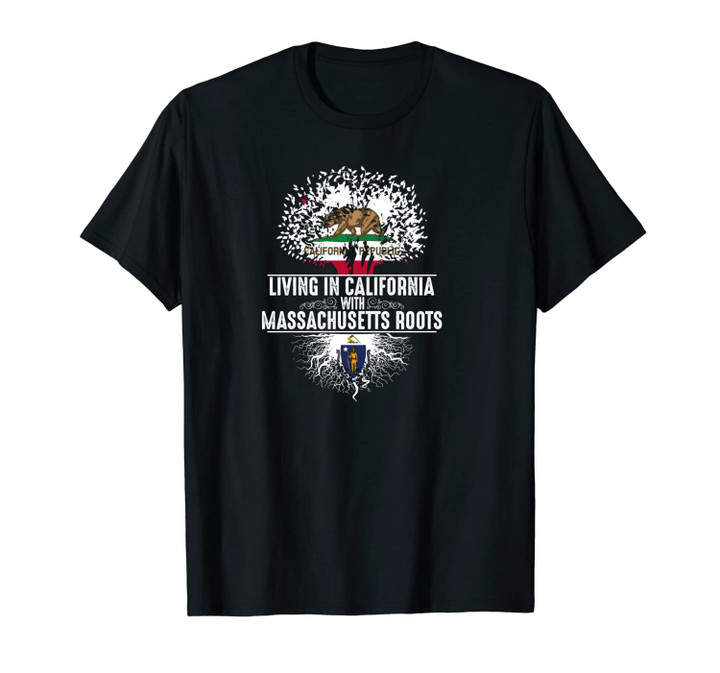California Home Massachusetts Roots State Tree Gift Unisex T-Shirt