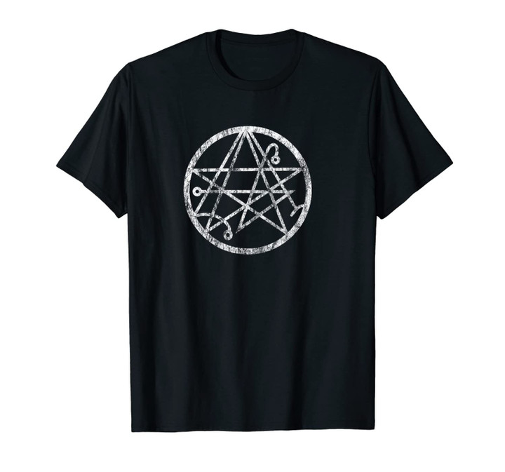 Necronomicon Symbol Unisex T-Shirt Gothic Horror Distressed Print Unisex T-Shirt