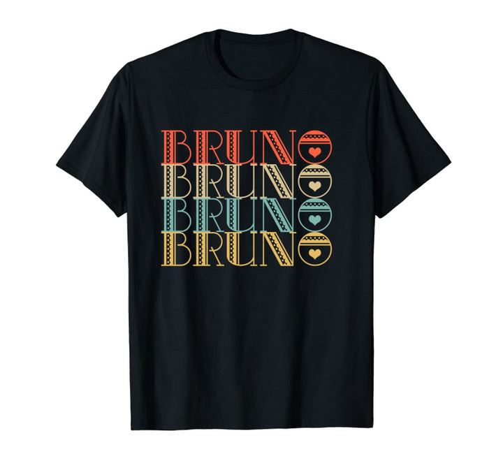Bruno Lover Heart Vintage Retro Style Unisex T-Shirt