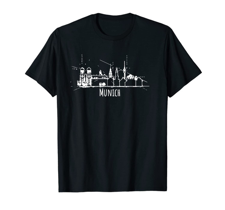 Munich Germany Skyline Graphic Souvenir Unisex T-Shirt