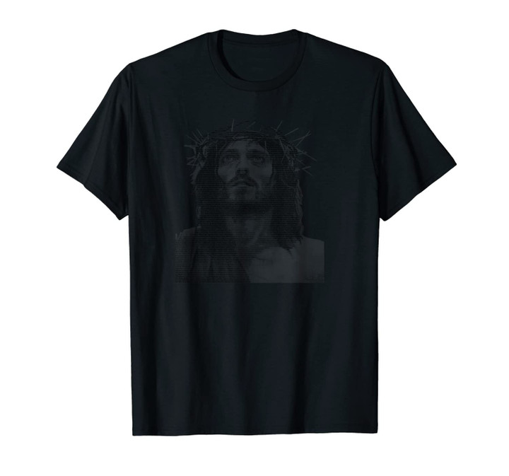Jesus Christ Face Text Art Unisex T-Shirt
