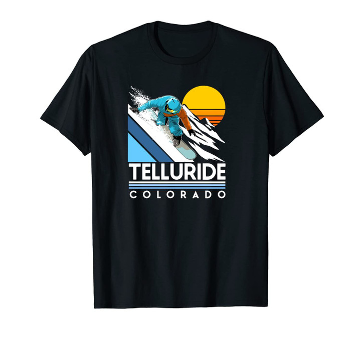 Telluride Colorado Retro Snowboard Unisex T-Shirt