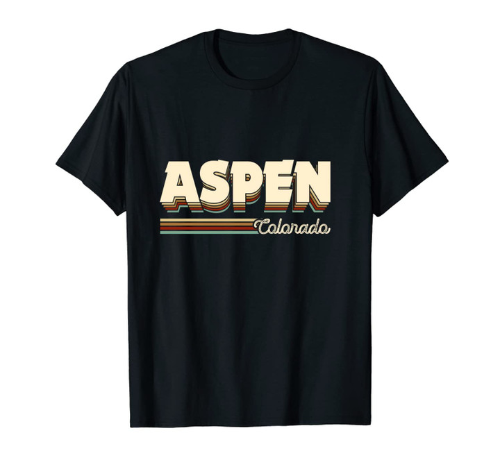 Aspen Colorado Retro 70's CO Souvenirs Gifts Men Women Kids Unisex T-Shirt