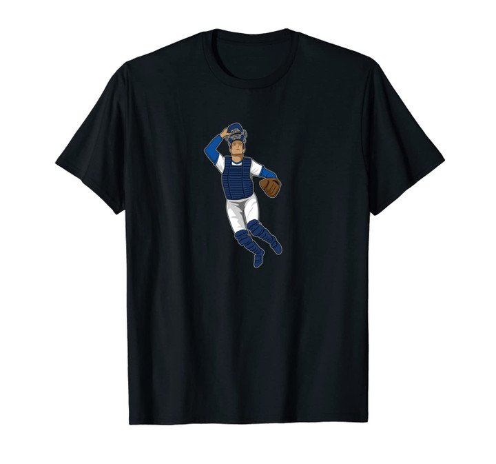 Love Baseball Catcher Son Training Camp Gear Coach Dad Gift Unisex T-Shirt
