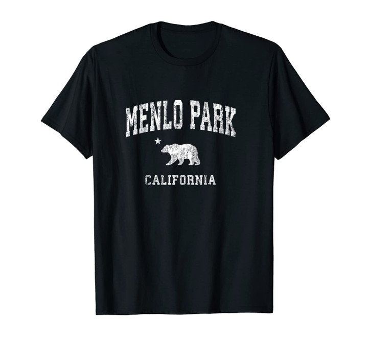 Menlo Park California CA Vintage Distressed Sports Design Unisex T-Shirt