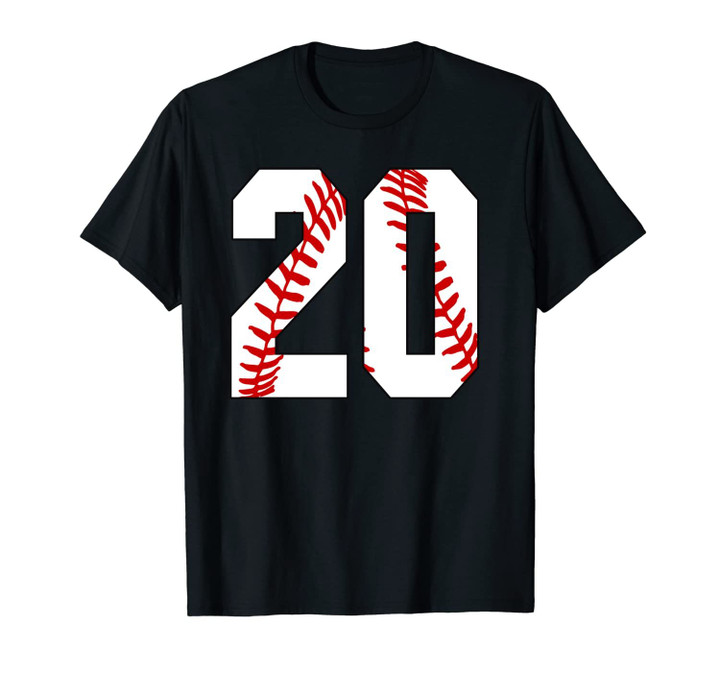 #20 Baseball Birthday Twenty Fan Baseball Mom Player Unisex T-Shirt