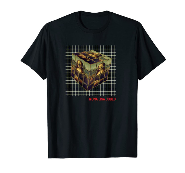 Rubix Squares Mona Lisa Vaporwave Leonardo da Vinci Design Unisex T-Shirt