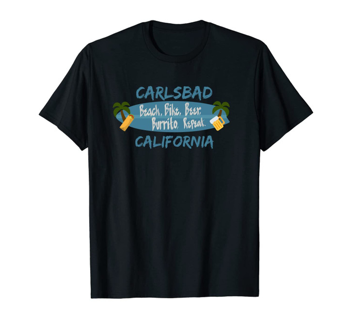 Carlsbad Unisex T-Shirt Surfer San Diego California Men Women