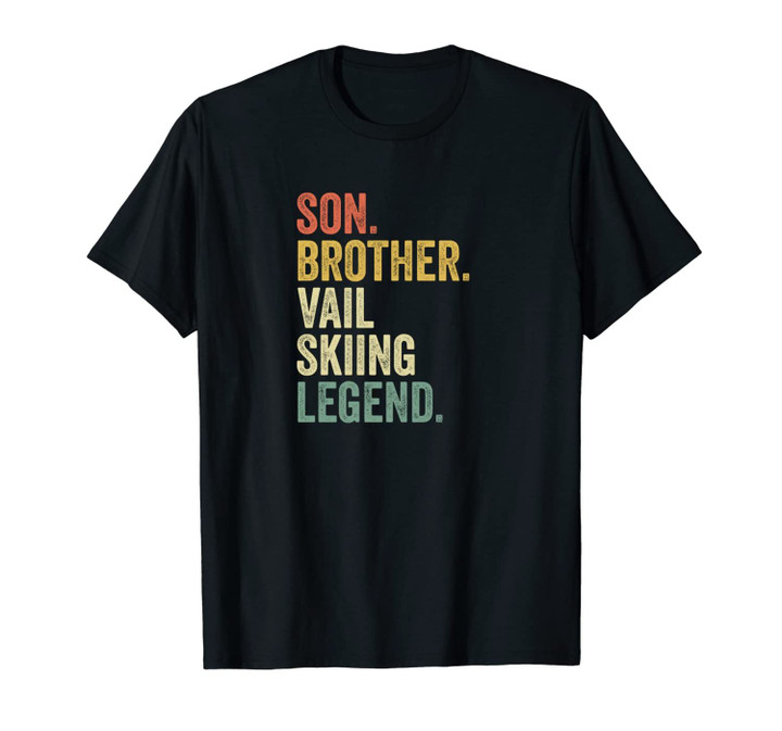 Vail T Shirt Men Colorado Gift Vintage Tee Retro Ski Skiing Unisex T-Shirt
