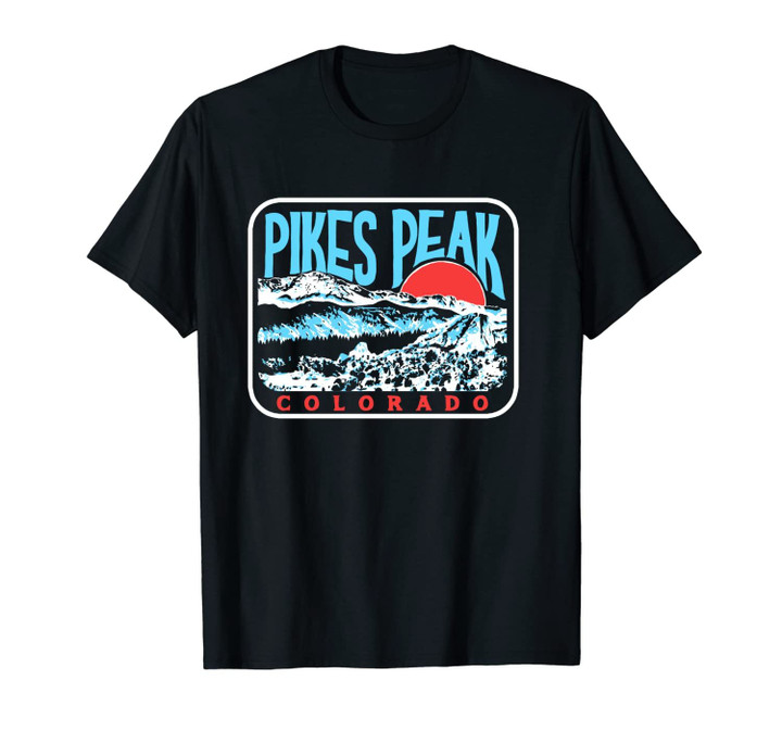 Vintage Pikes Peak Colorado Retro Style Mountains Hiking Unisex T-Shirt