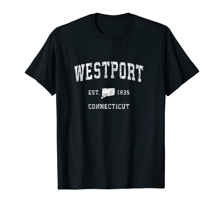 Westport Connecticut CT Vintage Athletic Sports Design Unisex T-Shirt