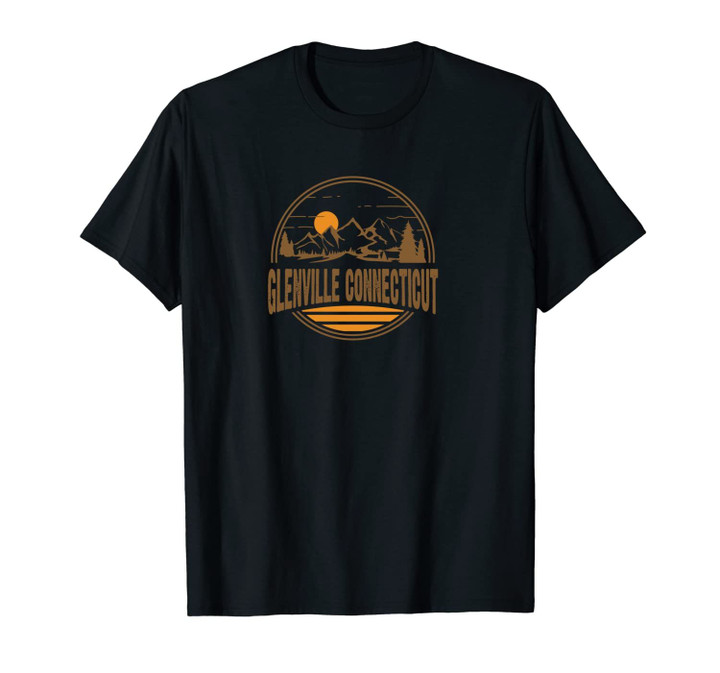 Vintage Glenville, Connecticut Mountain Print Unisex T-Shirt