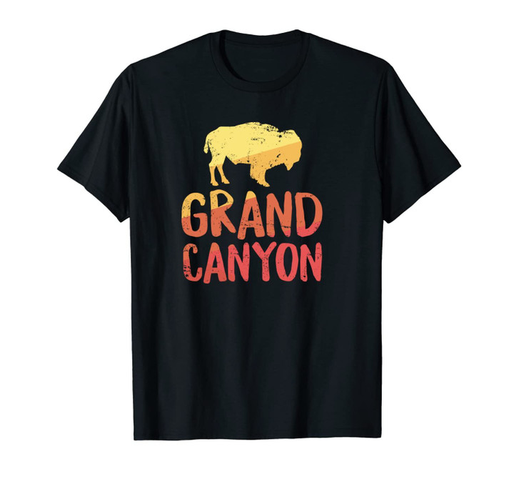 Grand Canyon Unisex T-Shirt - Bison Buffalo Retro Arizona Vacation