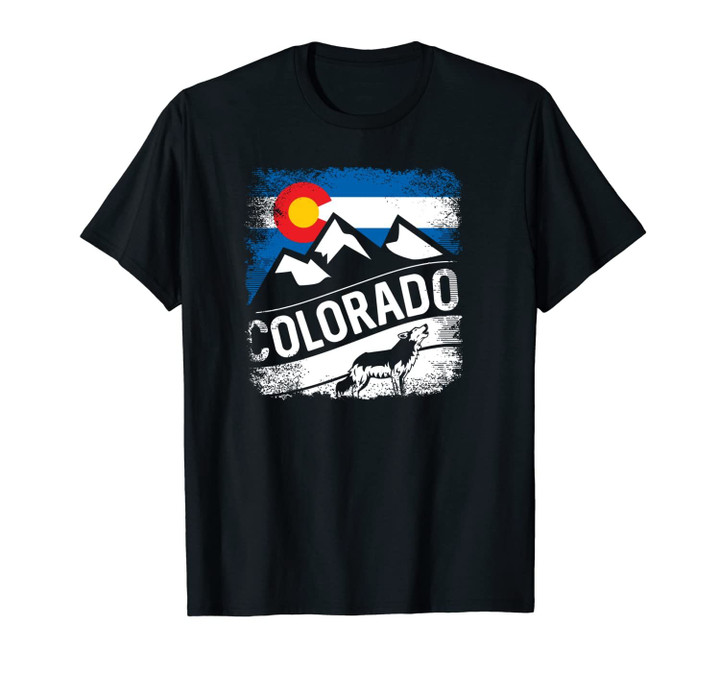 Howling Wolf Colorado Trail Mountains Unisex T-Shirt