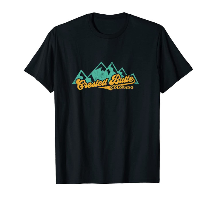 Crested Butte Colorado Outdoors Adventure Mountain Graphic Unisex T-Shirt