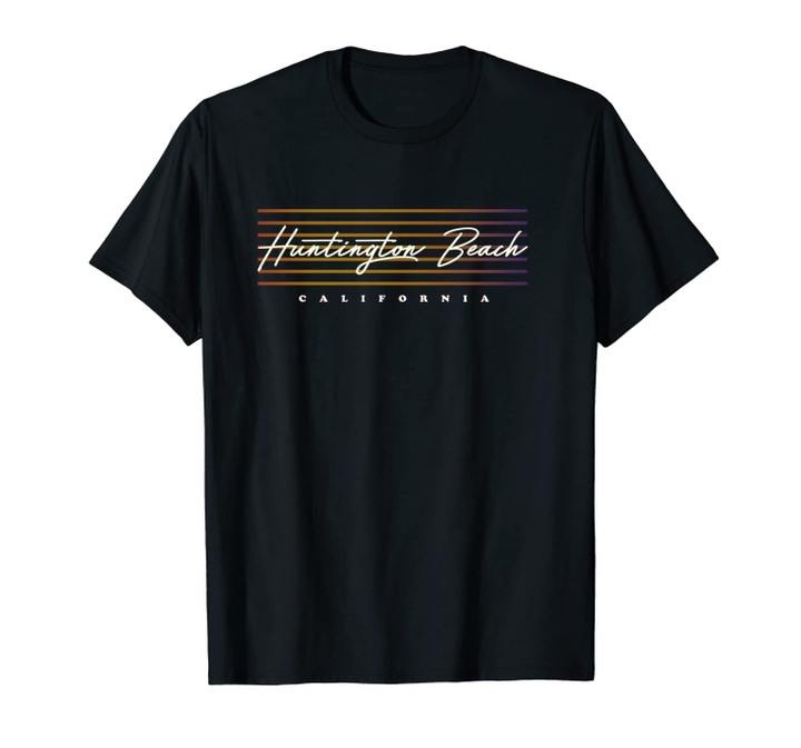 Huntington Beach Unisex T-Shirt Retro Style California Shirt