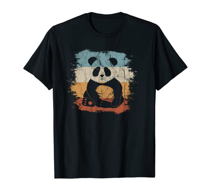 Funky Cute Retro Panda Bear Silhouette Unisex T-Shirt