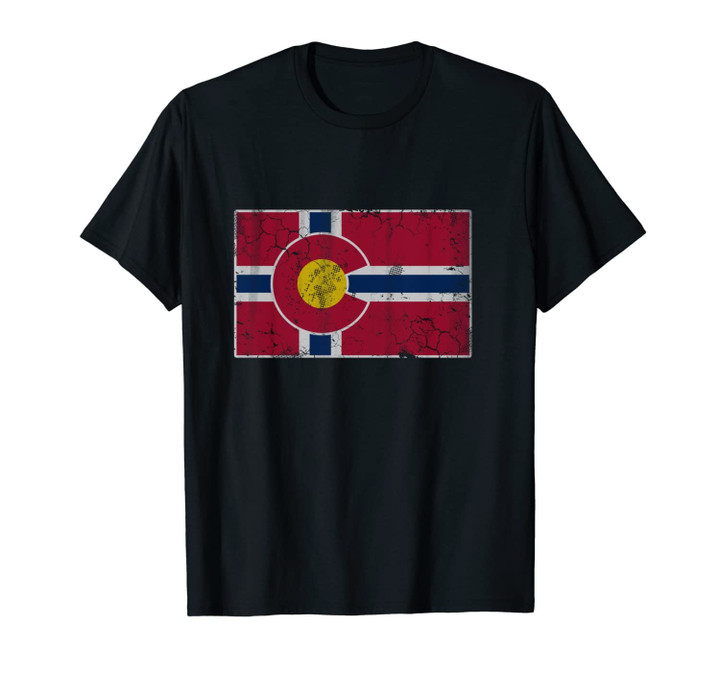Colorado Norwegian American Norge Norway Flag Gift Unisex T-Shirt