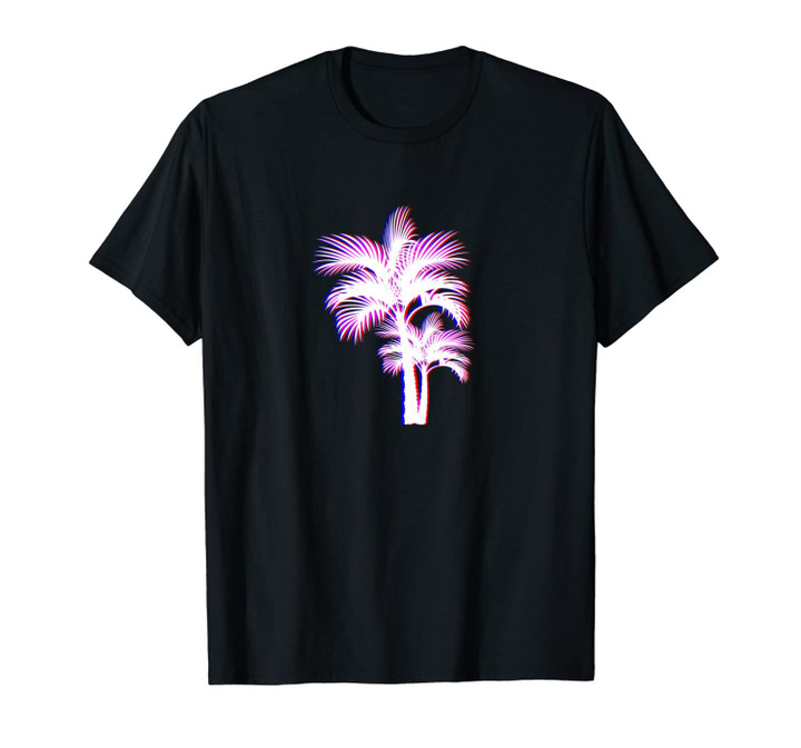 AESTHETE pastel PALM TREE dream island VAPORWAVE glitch art Unisex T-Shirt