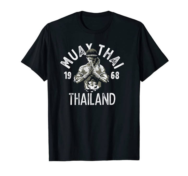 Muay Thai Thailand Vintage Tiger Fighter Training Gift Unisex T-Shirt