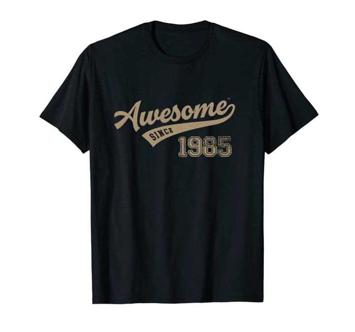Awesome Since 1985 Old School Baseball 34th Birthday Gift Unisex T-Shirt