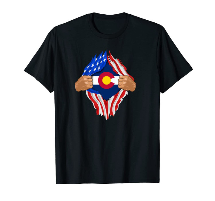 Colorado Roots Inside State Flag | American Proud Tee Unisex T-Shirt