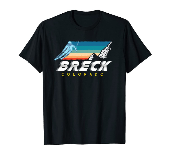 Breck Colorado - USA Ski Resort 1980s Retro Unisex T-Shirt