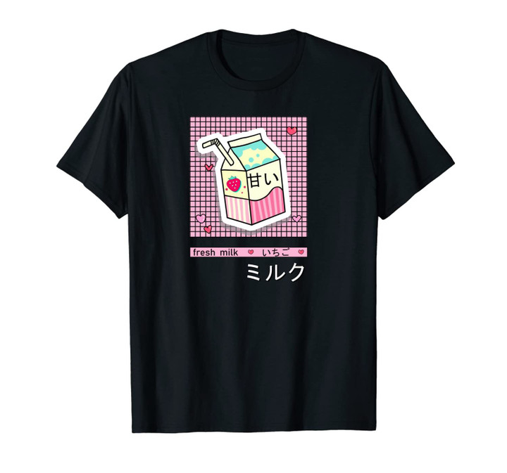 Kawaii Japanese Aesthetic Milk | 90s Anime Vaporwave Otaku Unisex T-Shirt