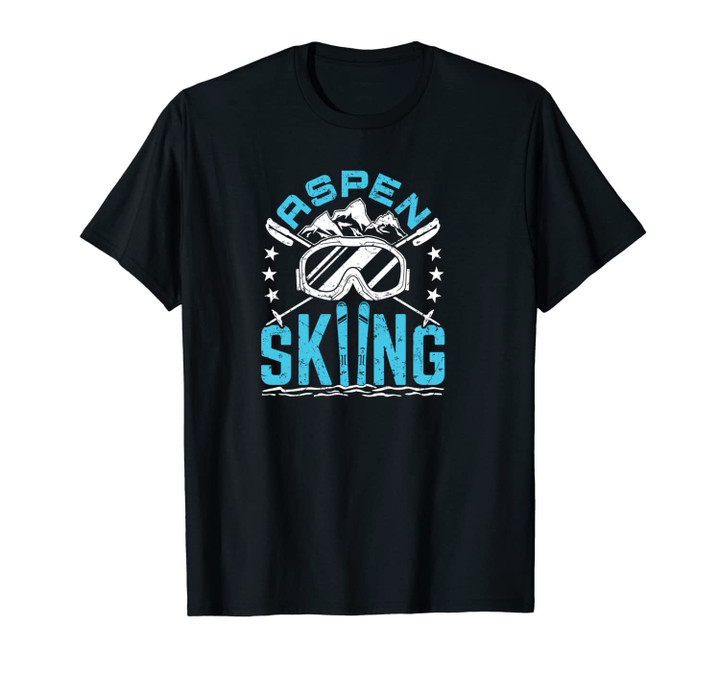 Aspen Skiing Colorado Rocky Mountains Ski Resort Skier Unisex T-Shirt