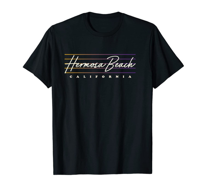 Hermosa Beach Unisex T-Shirt Retro Style California Shirt