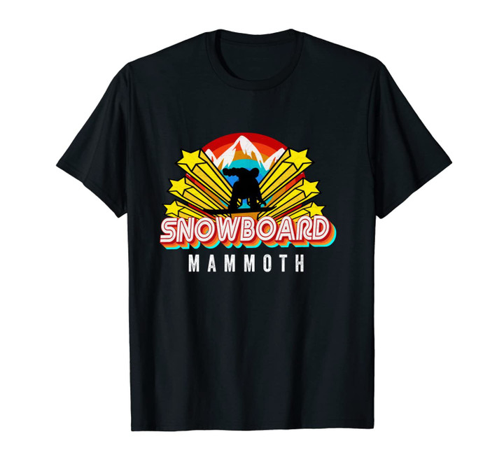 Mammoth California CA Snowboarding Throwback Rerto Snowboard Unisex T-Shirt