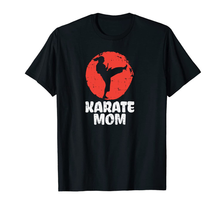 Karate Mom Ponytail Kick Japanese Martial Arts Women Gift Unisex T-Shirt
