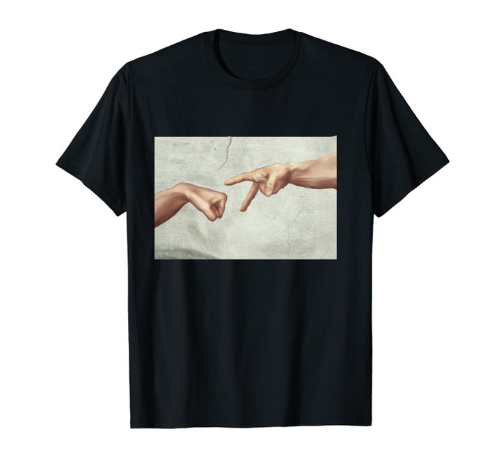 Creation of Adam Michelangelo Art Game Rock Paper Scissors Unisex T-Shirt