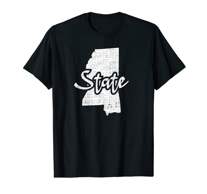 State Map Of Mississippi Souvenir Gift Unisex T-Shirt