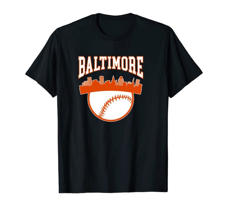 Baltimore Baseball Minimalist City Skyline Unisex T-Shirt