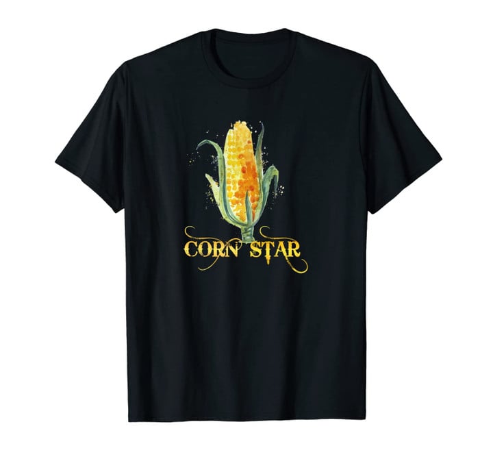 Corn Cob Art Image Funny Saying Maize Pun Watercolor Picture Unisex T-Shirt