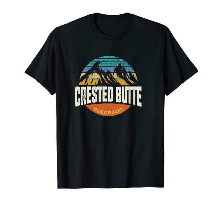 Retro Crested Butte Colorado Outdoors Mountain Graphic Unisex T-Shirt