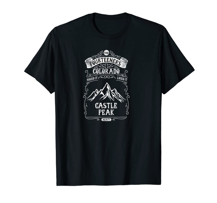 Colorado-Fourteeners-Hiking-Castle Peak Unisex T-Shirt