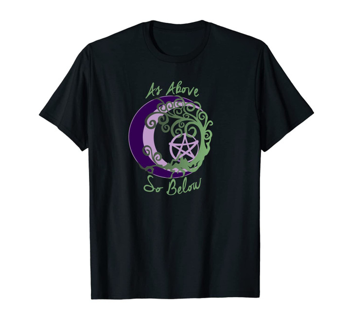 Wiccan Pagan Witch Tree of Life, As Above, So Below Art Unisex T-Shirt