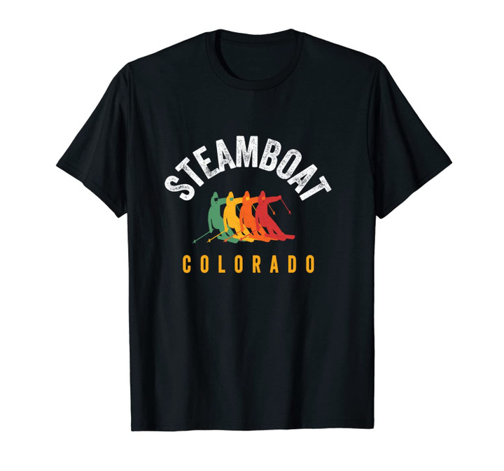 Retro Steamboat CO Ski Colorado Mountain Skiing Unisex T-Shirt