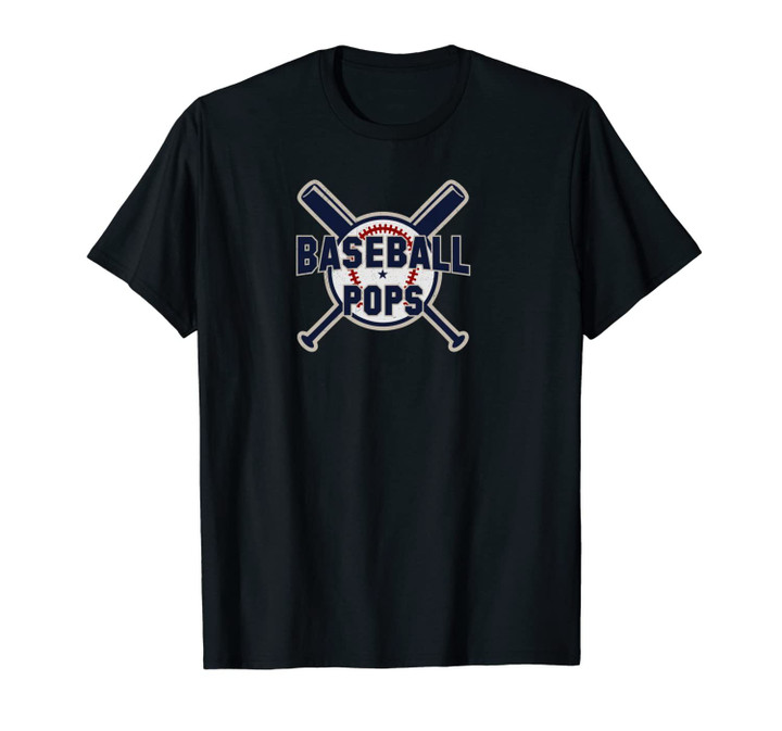 Baseball Pops Softball Papa Funny Father's Day Gift Grandpa Unisex T-Shirt
