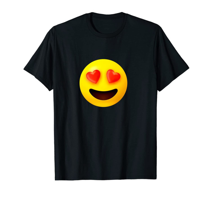 funny gift cute heart eyes love emojis emoticon happy smile Unisex T-Shirt
