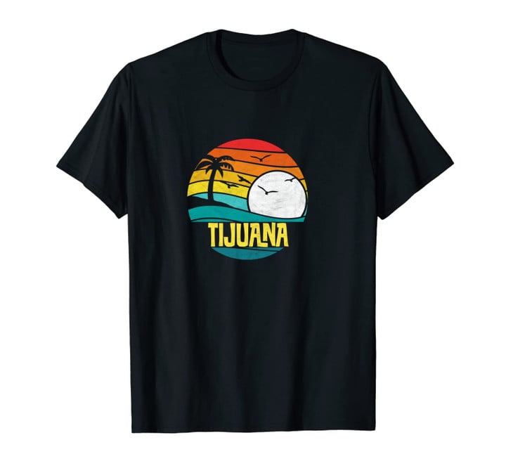 Retro Tijuana Sun & Surf 80s Graphic Unisex T-Shirt