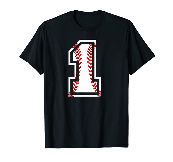 Number One Sports Gift Unisex T-Shirt - Baseball Number 1